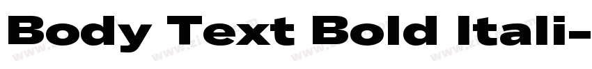 Body Text Bold ltali字体转换